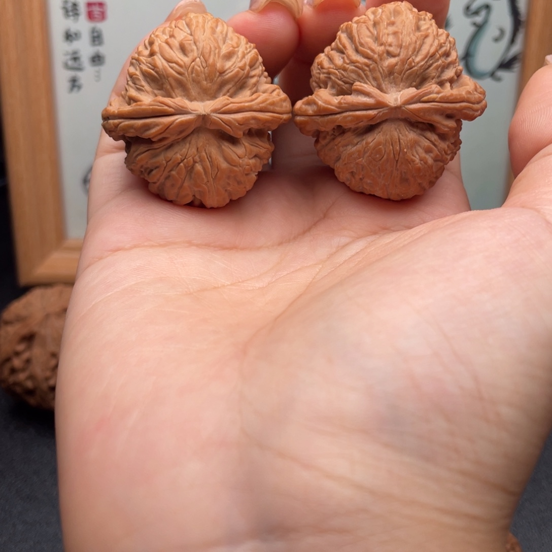 ****凡把件文玩核桃36全品白狮子