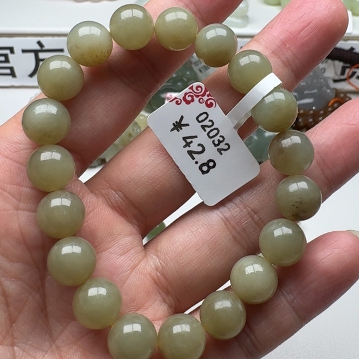 和田玉手串未镶嵌20