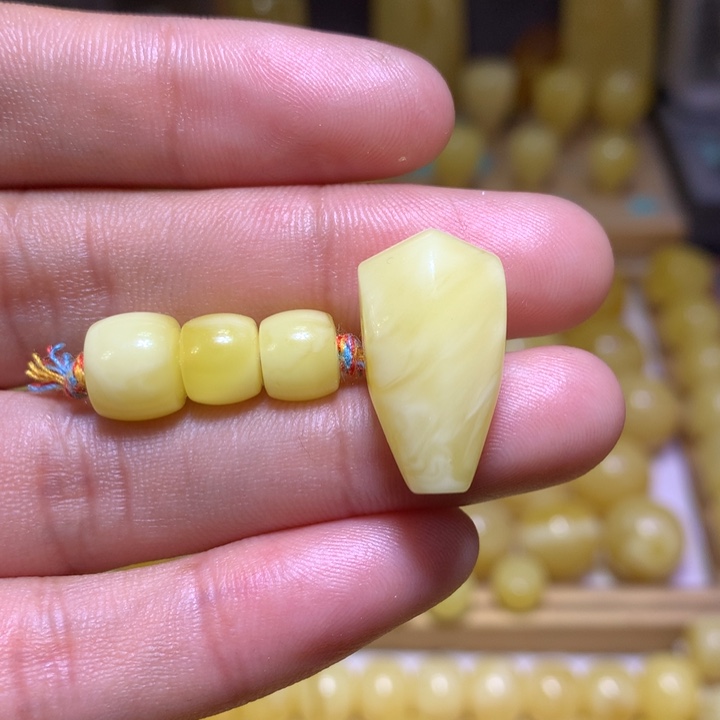 未镶嵌蜜蜡裸石天然俄料白花蜜蜡直切套装8-11.8