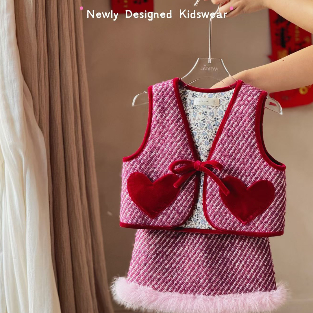 25冬囡曦套装蛋糕女童裙子现货秒发