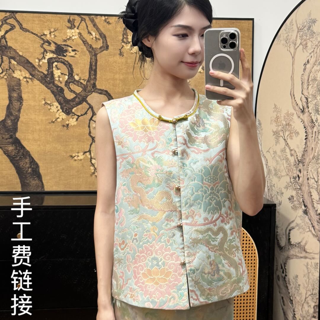 【马甲手工费】新中式上衣单层双面双穿通用私人定制手工费【F076】