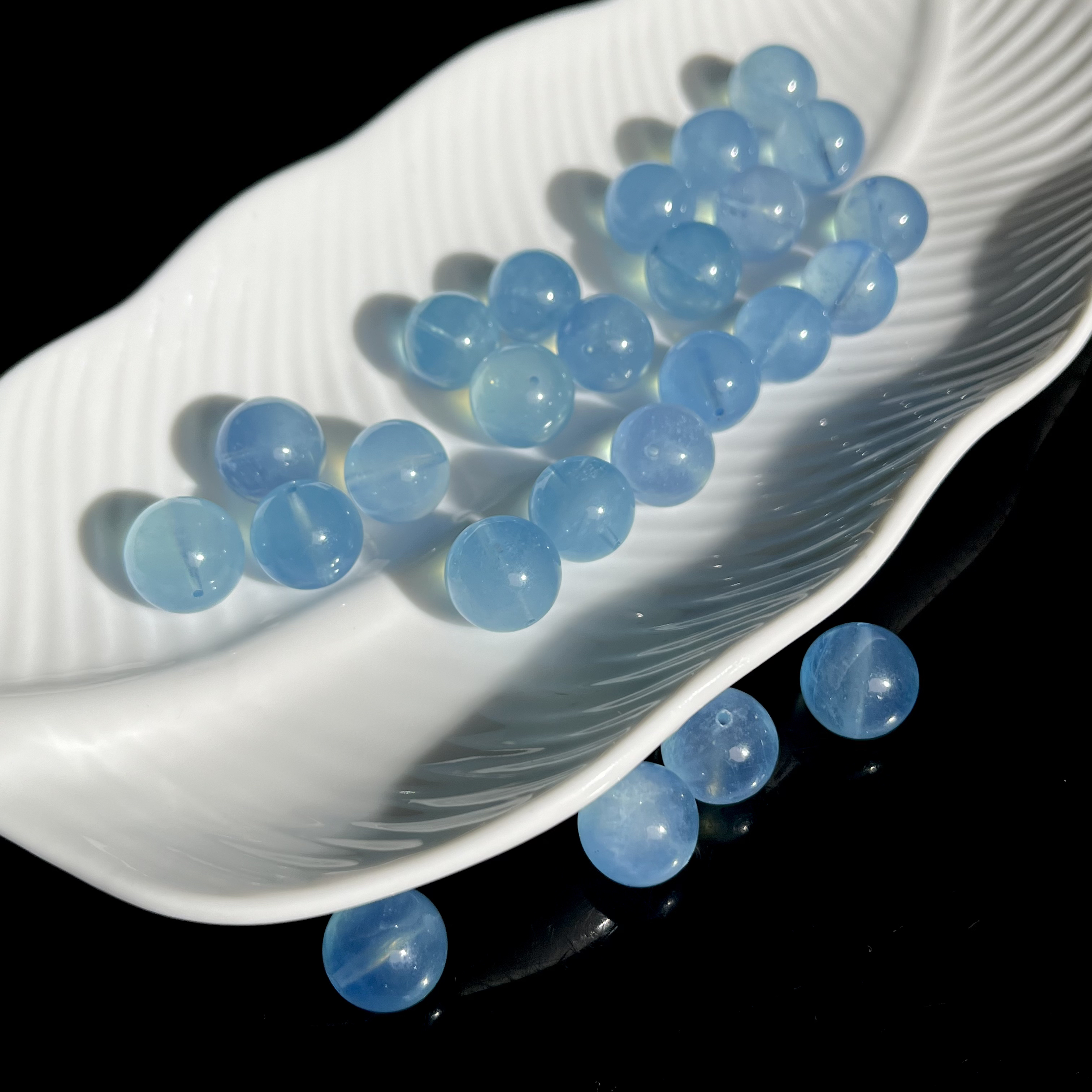 【大鱼甄选】海蓝宝单珠配件YW26多样性发其一