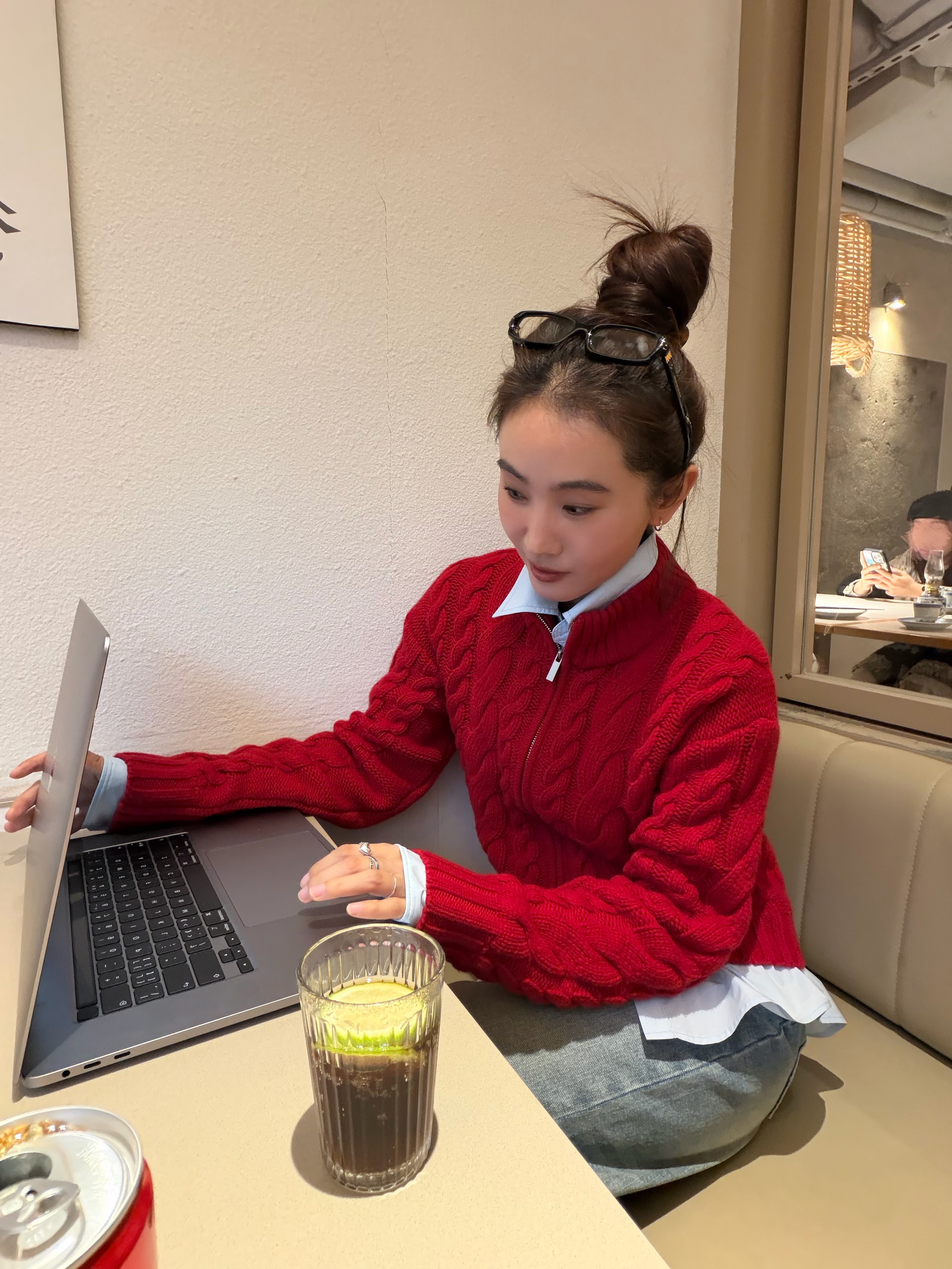 INAIEN “拉夫家”羊毛经典针织双拉链休闲时尚立领麻花开衫Y6072 