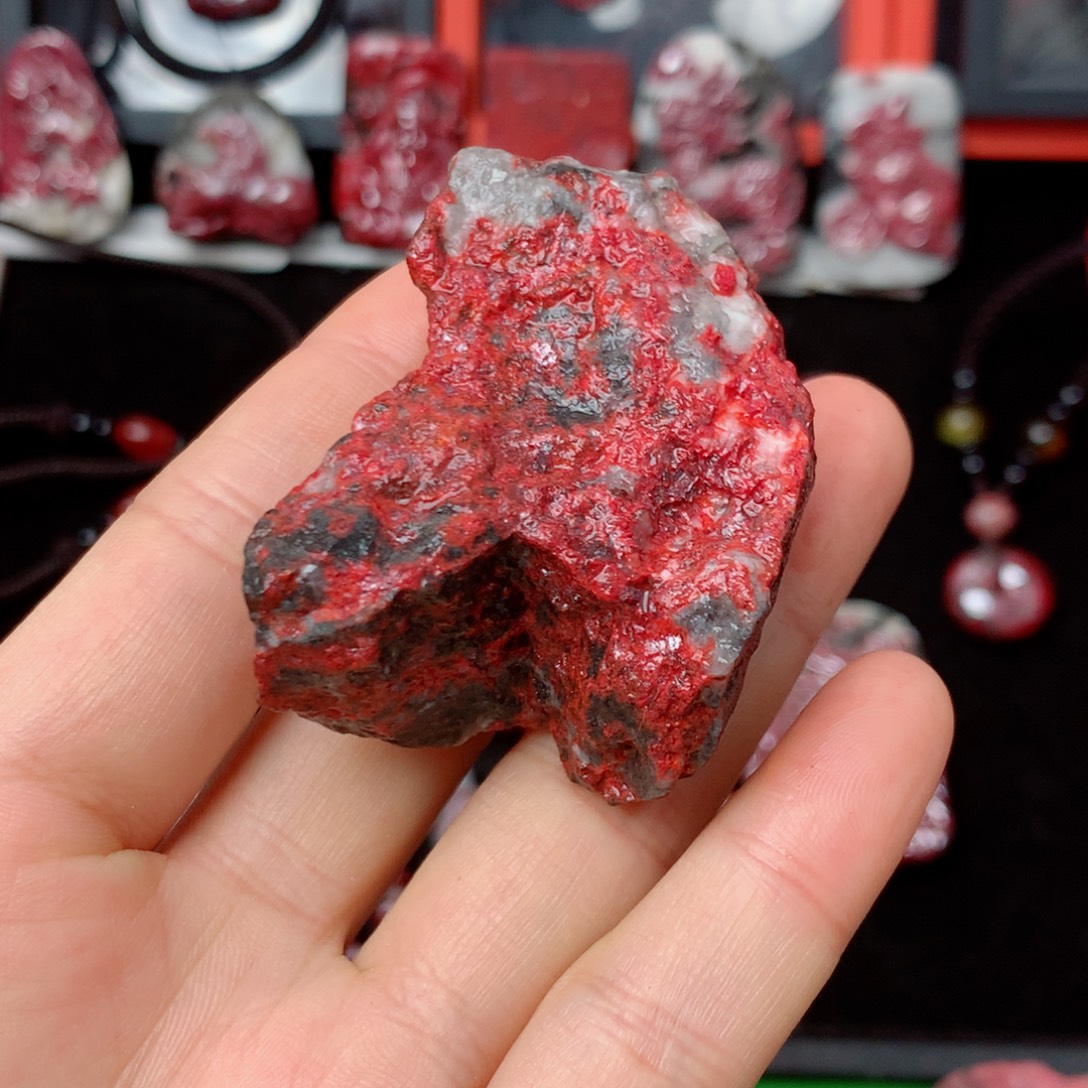 天然辰砂天然毛石