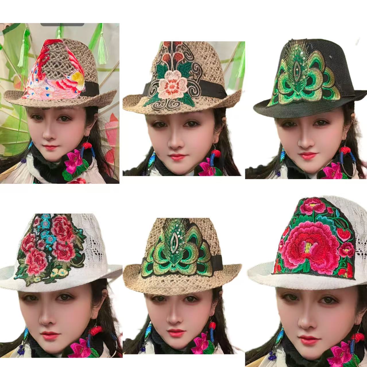 四季款民族风小礼帽子