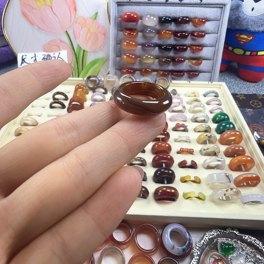 S****玛瑙/玉髓未镶嵌戒指A10不退换16.2港12