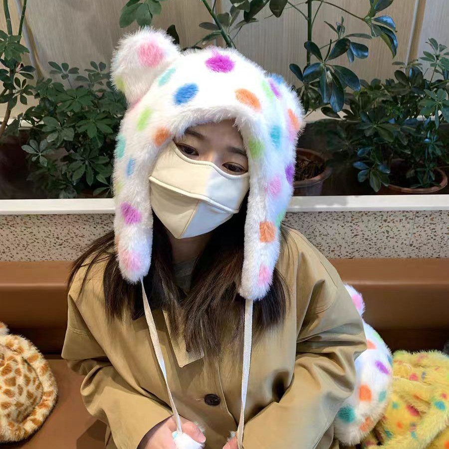 高品质尾单毛绒帽子