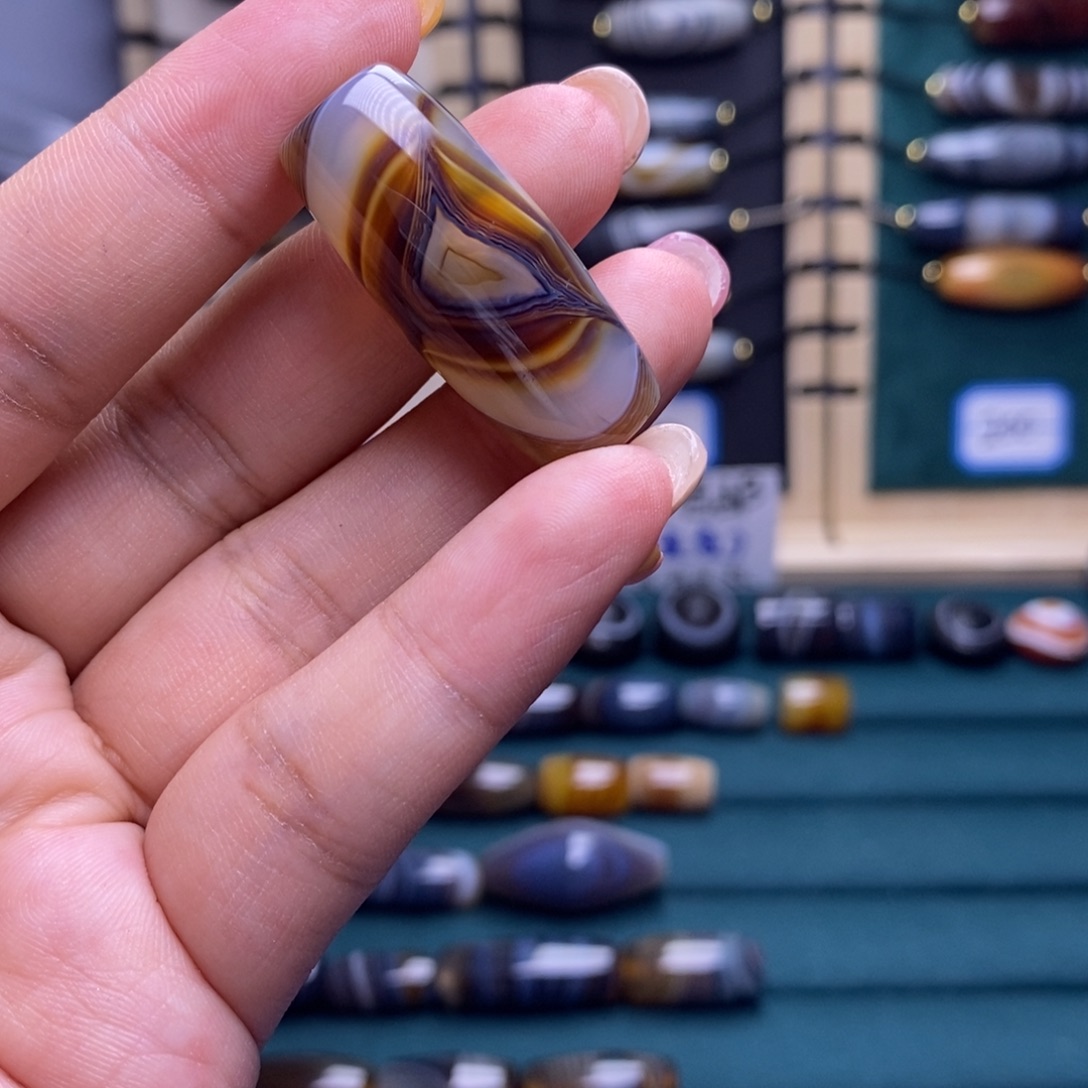 百***花玛瑙/玉髓合金颈饰