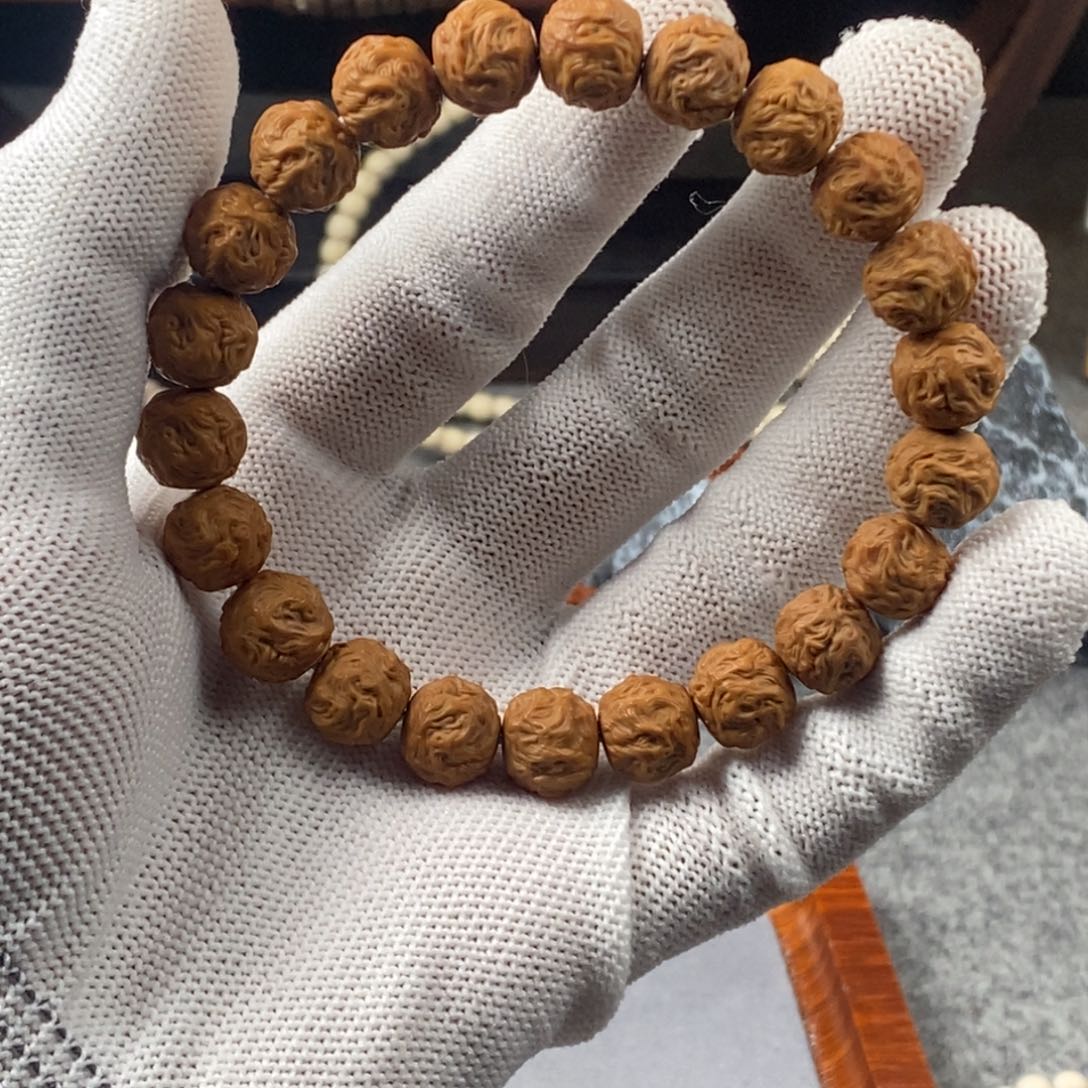 猴头核桃手串龙蛇之变全品猴头雕刻