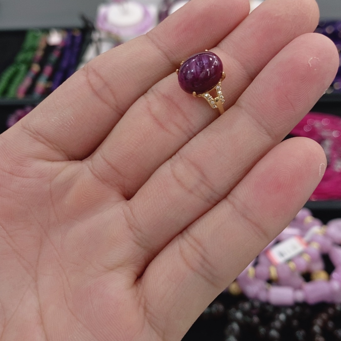 红宝石银S925镶嵌戒指