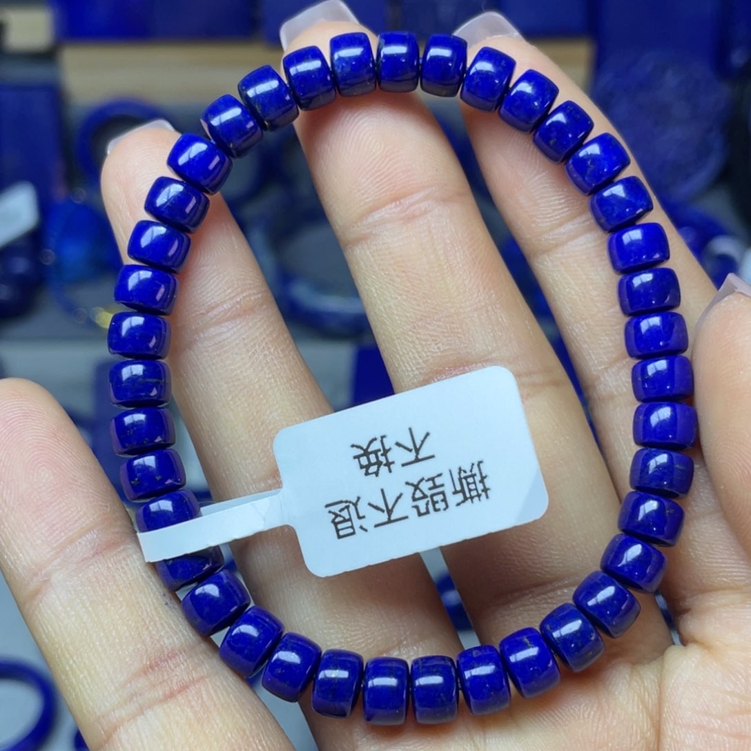 青金石6×4mm直切手串未镶嵌