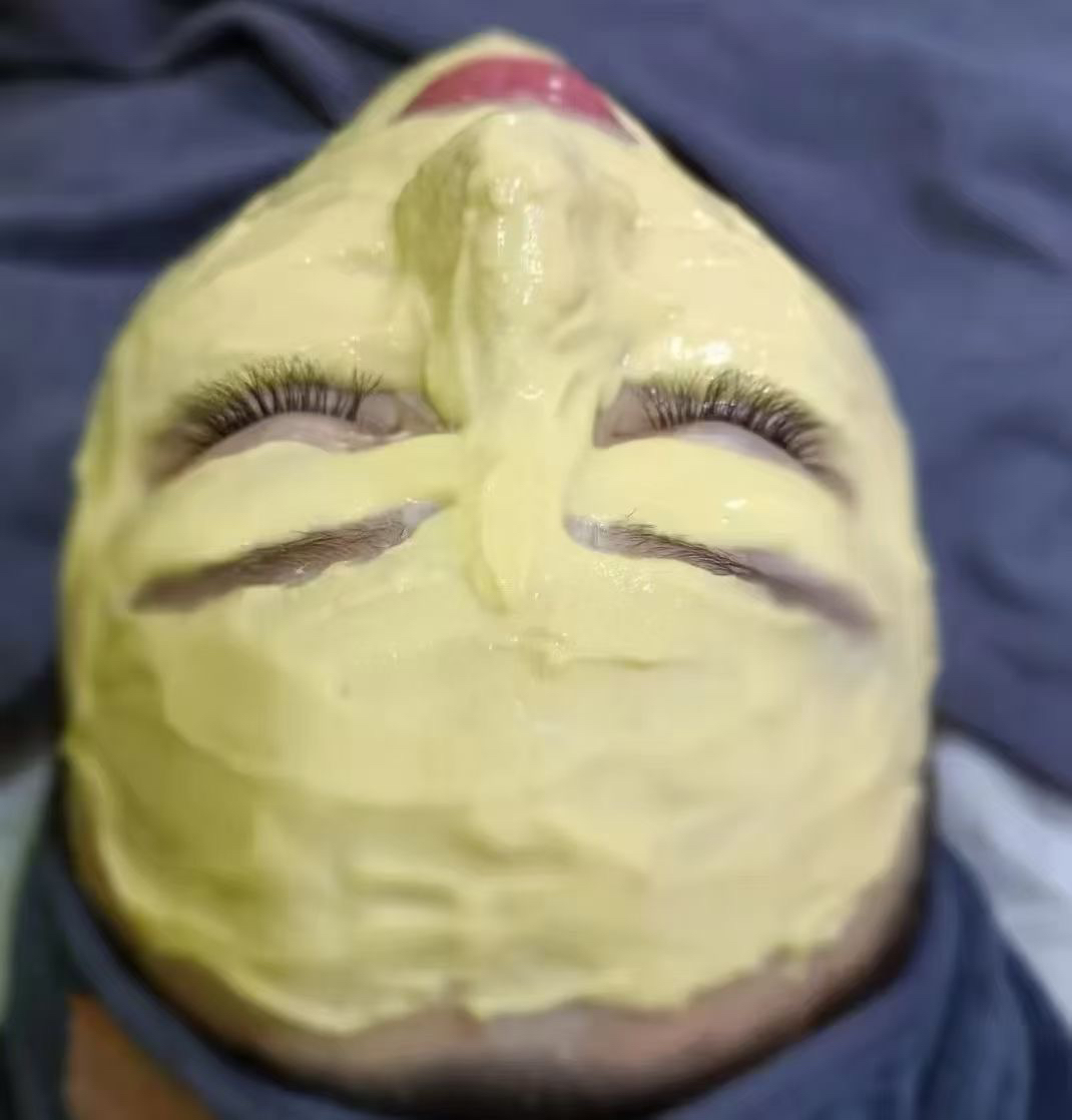 【一对一分析】【指导用】中草美肌泥膜粉10次量黄粗黑麻麻点点可用