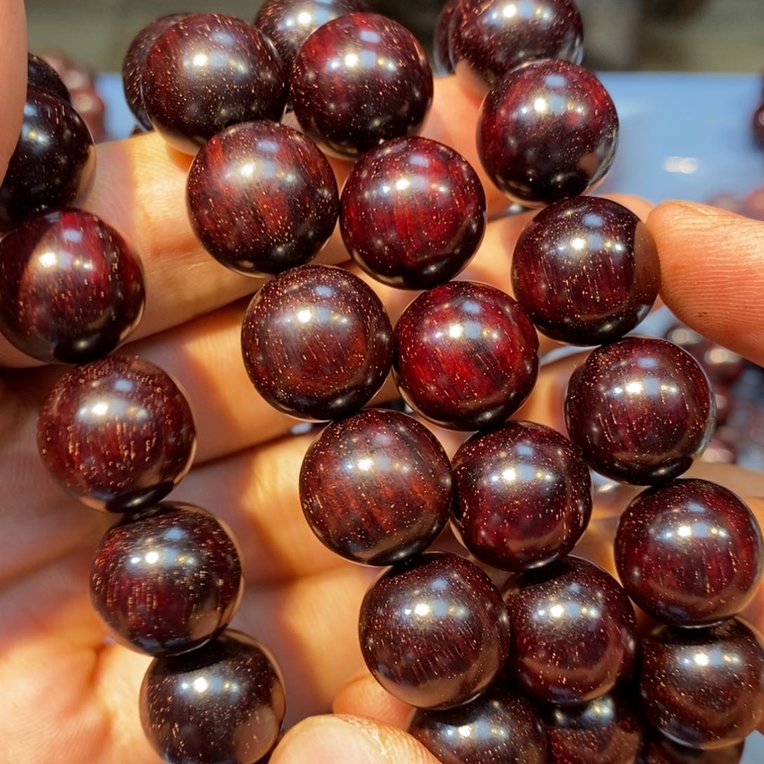 小叶紫檀手串/手链1.5高满