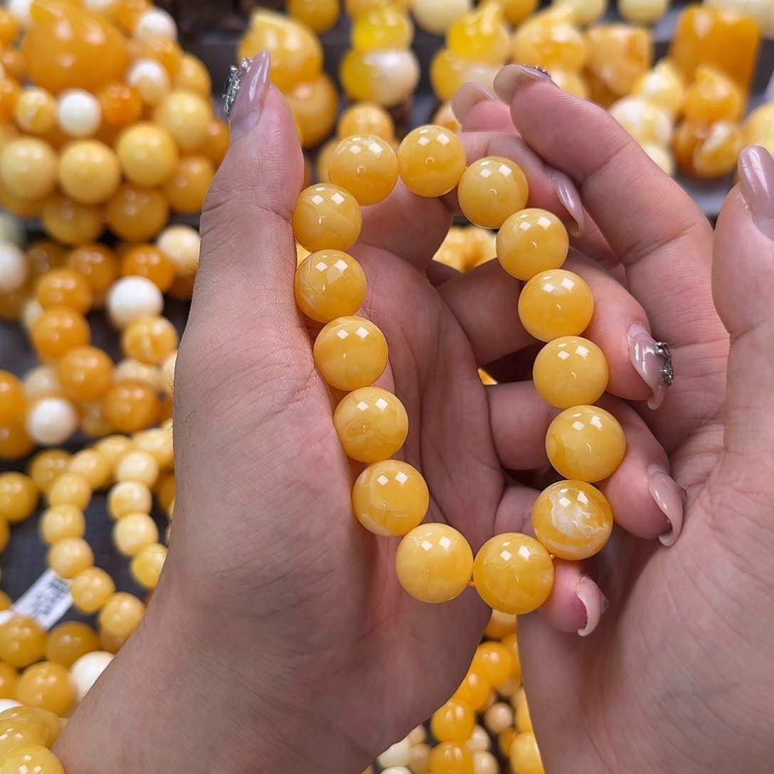 蜜蜡未镶嵌珠宝奇石同料15mm