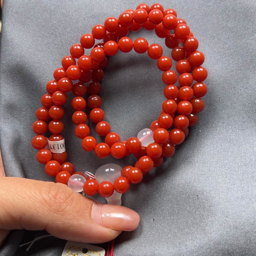 南红玛瑙手链未镶嵌