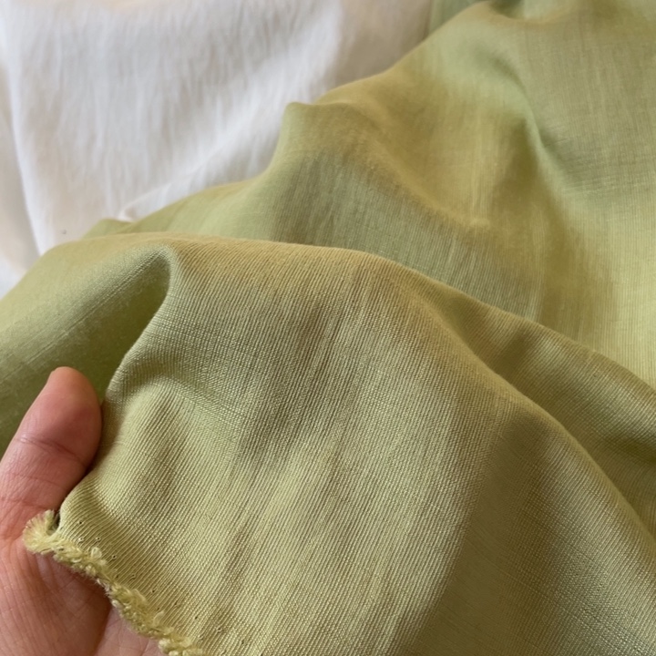 豆绿色棉麻1.5米。      