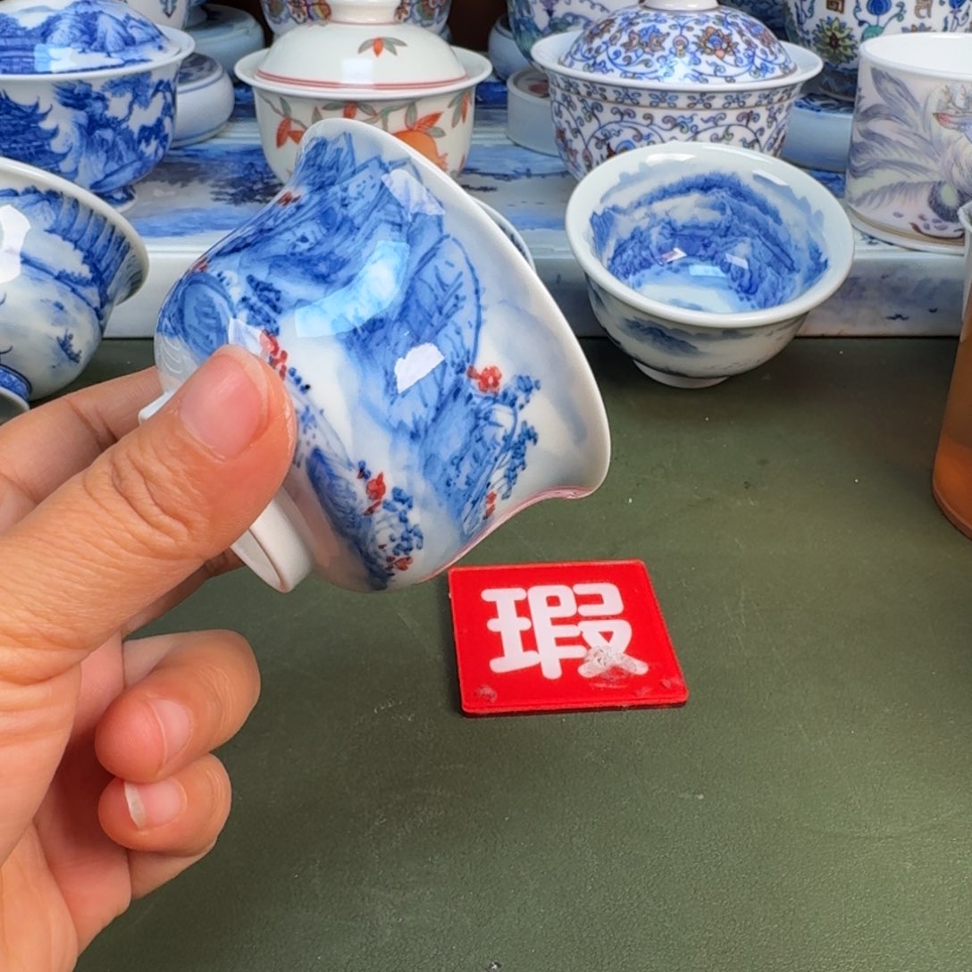 瓷景德镇纯手绘茶具圆圆开裂230