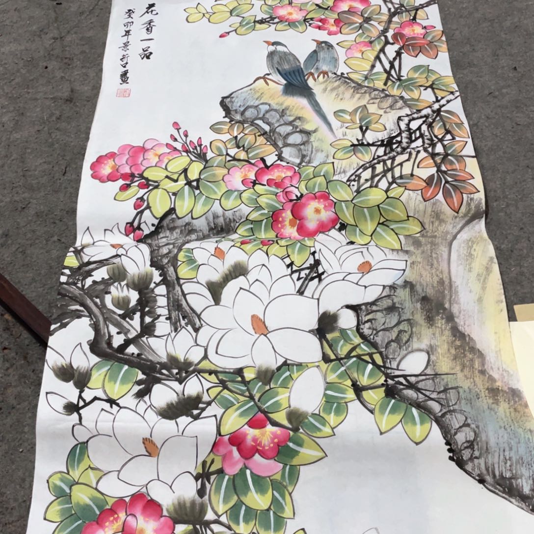 国画国画作品画心一张