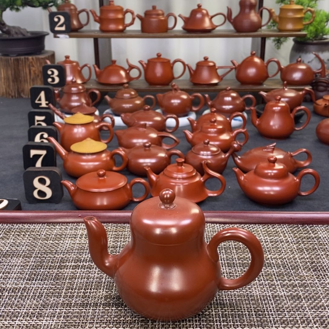 紫砂茶壶顾*锦潮州手拉壶