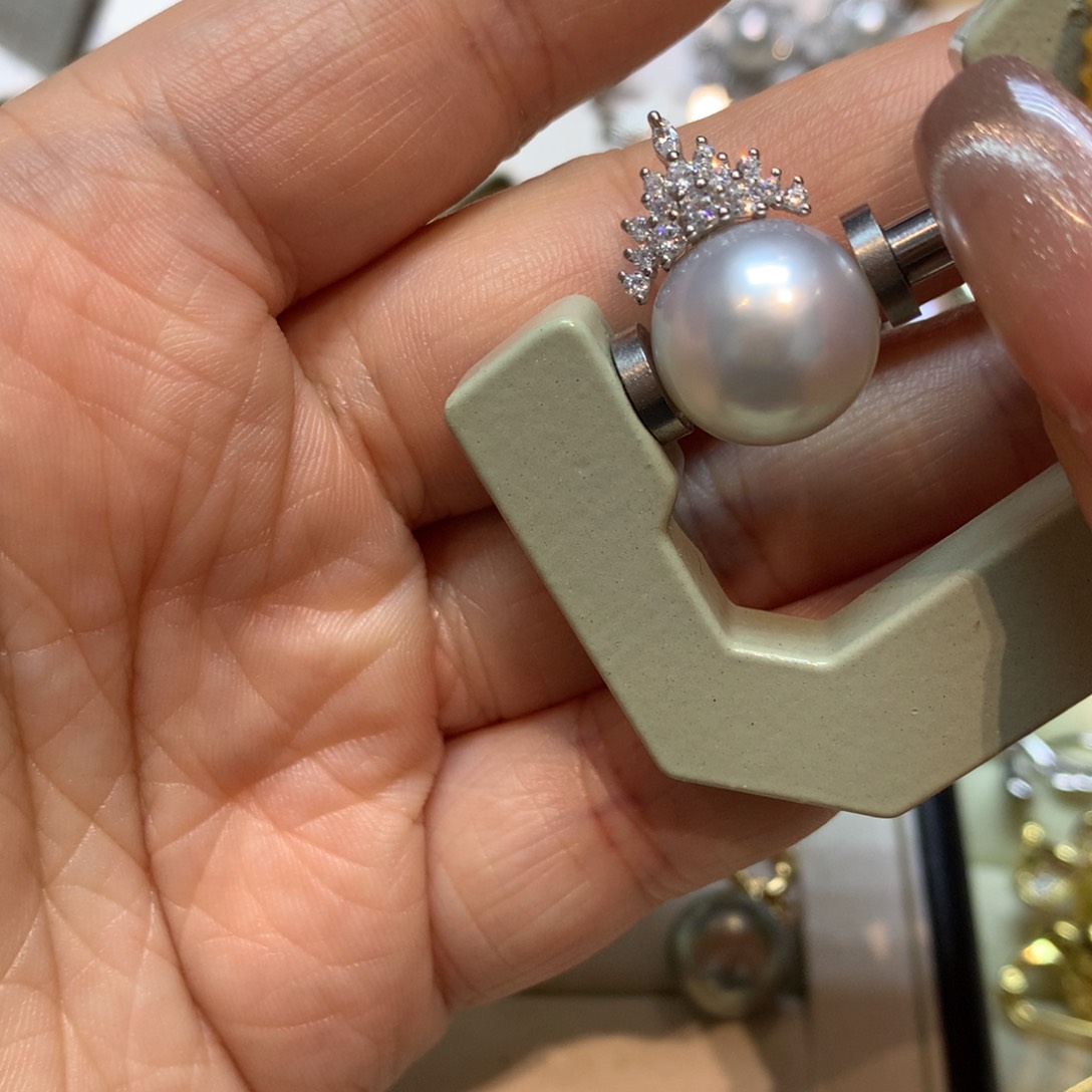 海水珍珠颈饰银S925镶嵌