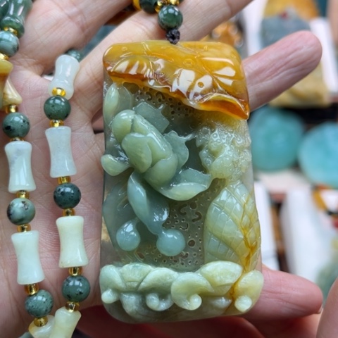 岫玉挂件未镶嵌挂件
