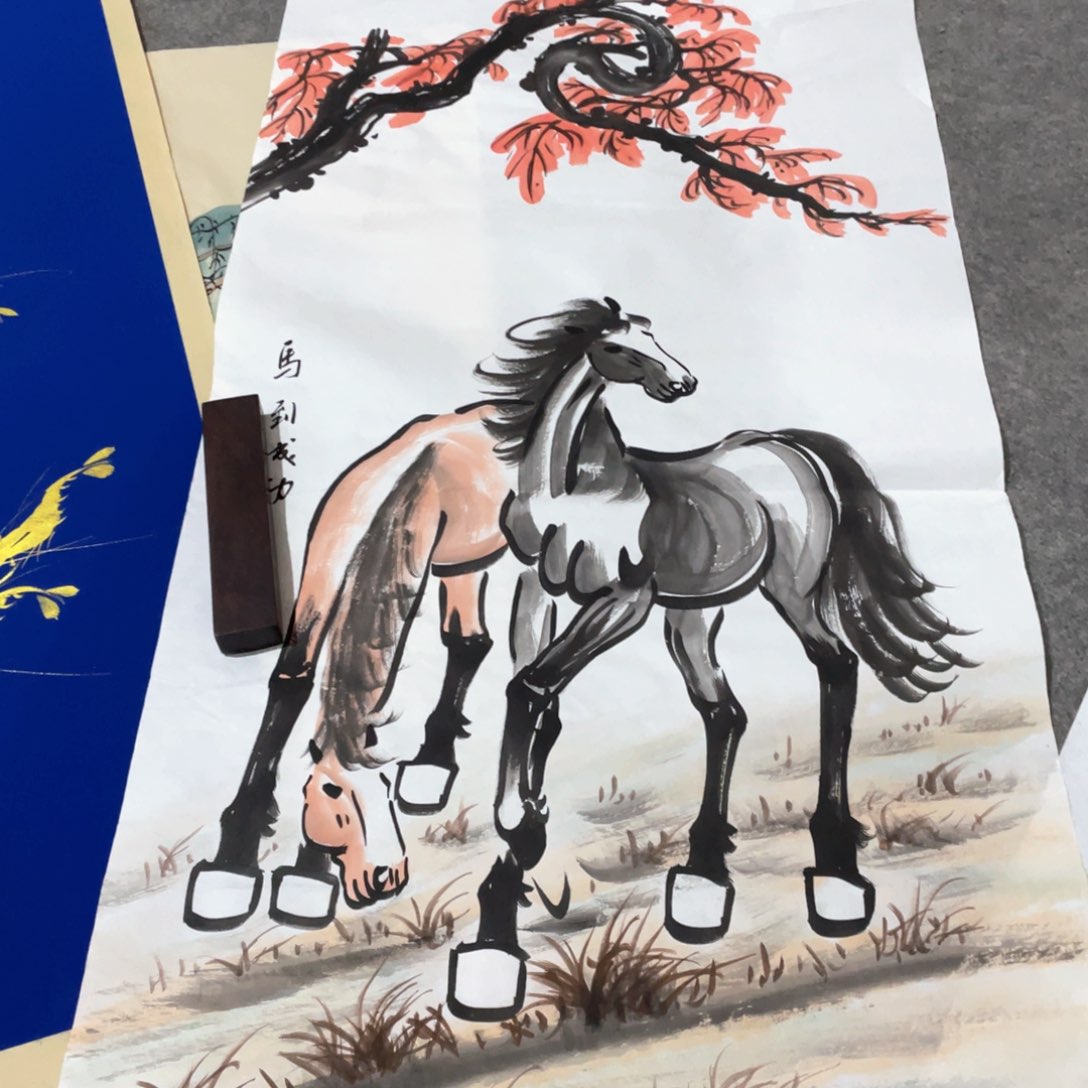 国画国画作品画心一张
