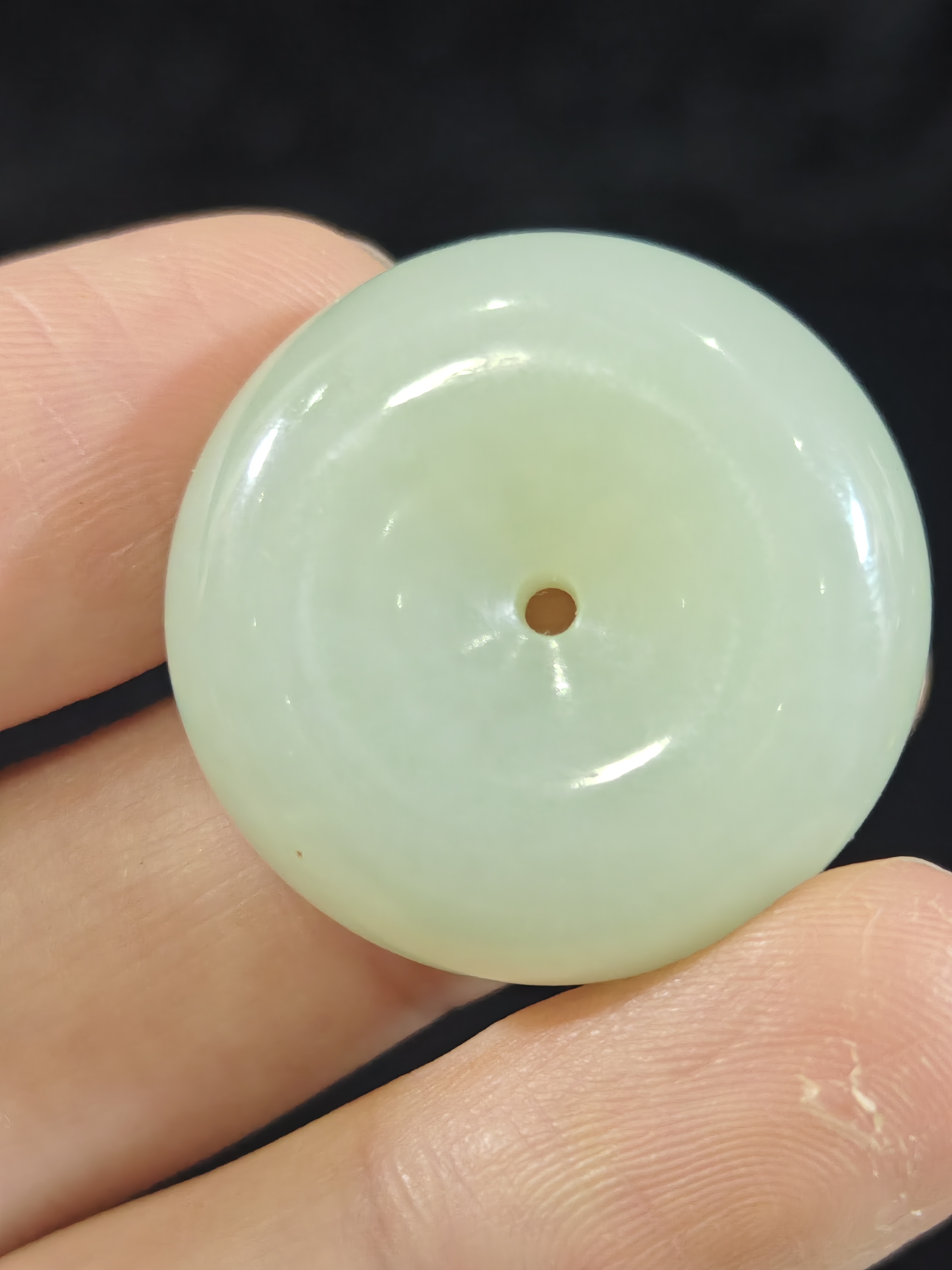 旧藏天然和田玉平安扣玉佩挂件吊坠