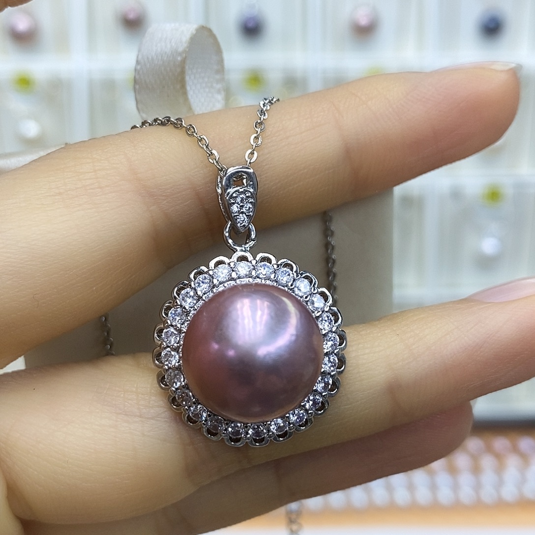 未镶嵌淡水珍珠吊坠(赠链)