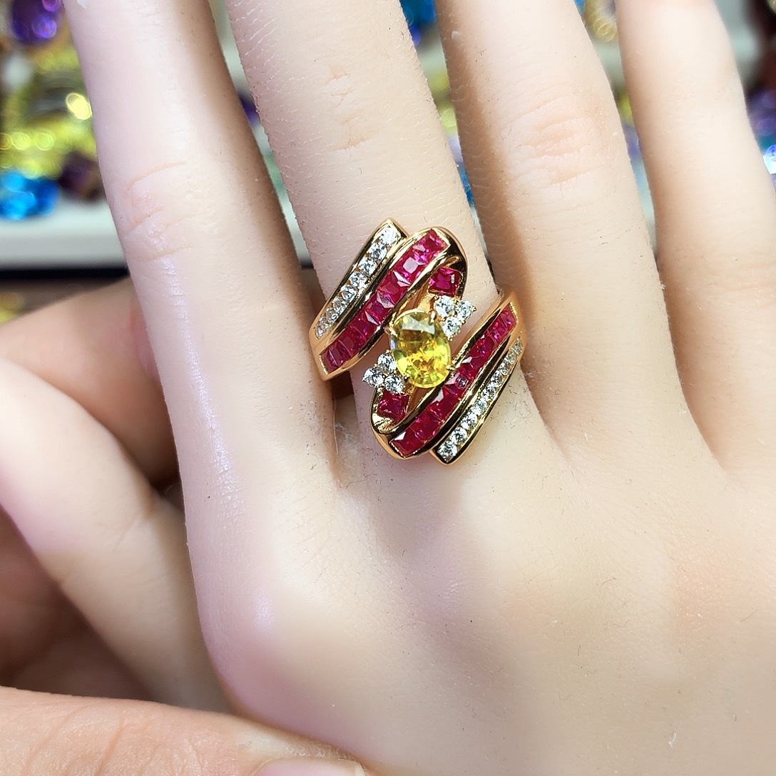 银S925镶嵌戒指蓝宝石