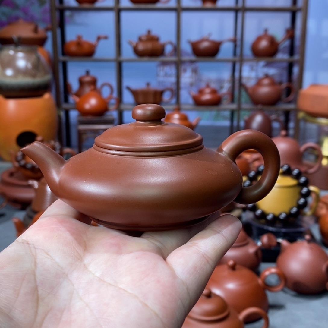 茶壶紫砂章淑煌朱泥大彬壶100cc