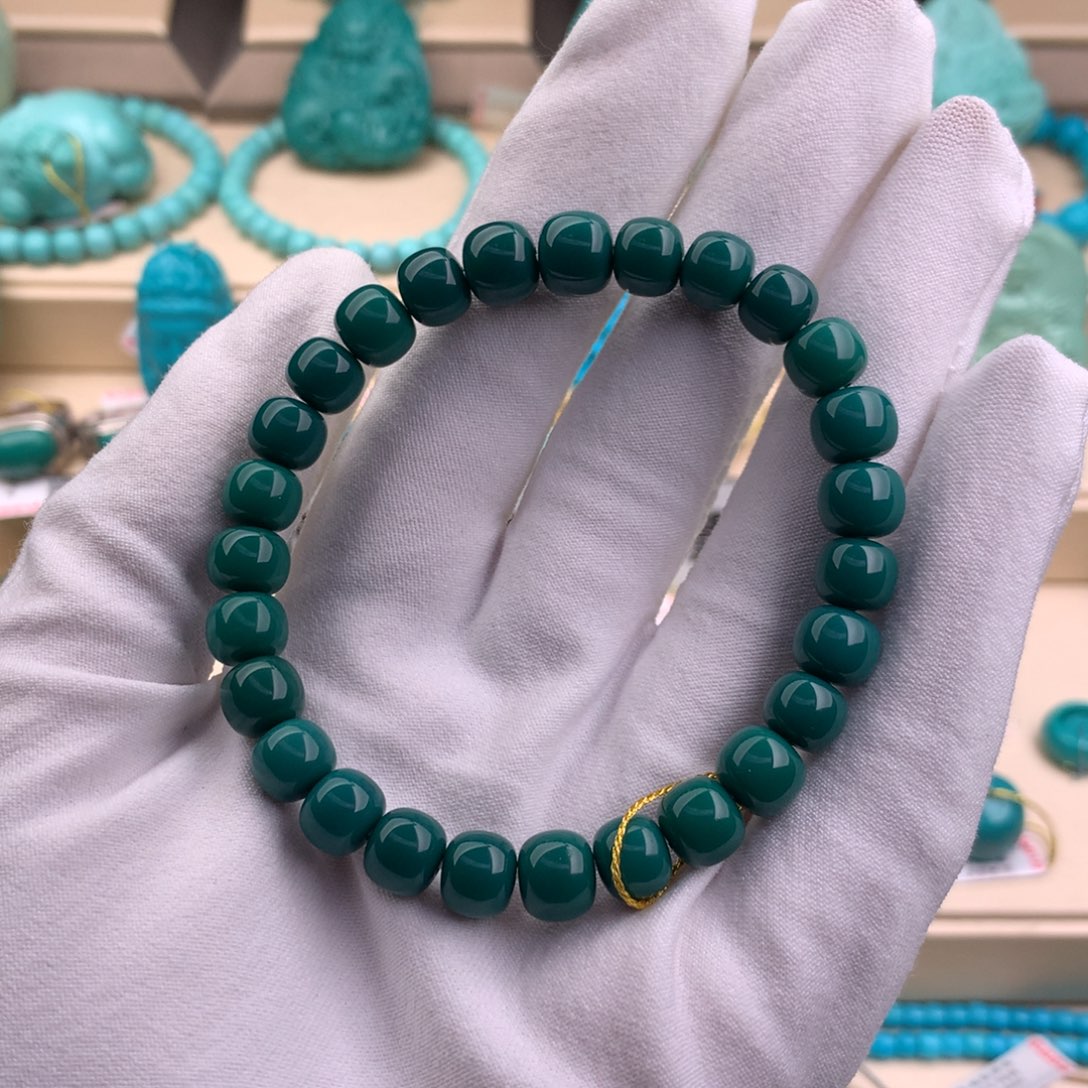 绿松石珠宝奇石未镶嵌上**水