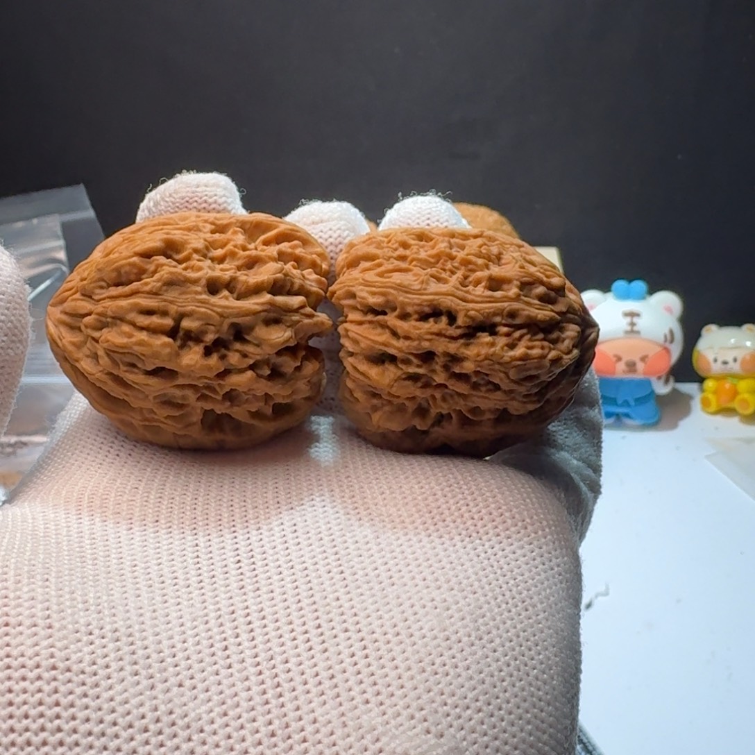 文玩核桃把件14号链接拉丝长条高炮魔瞳凹低37-37-42