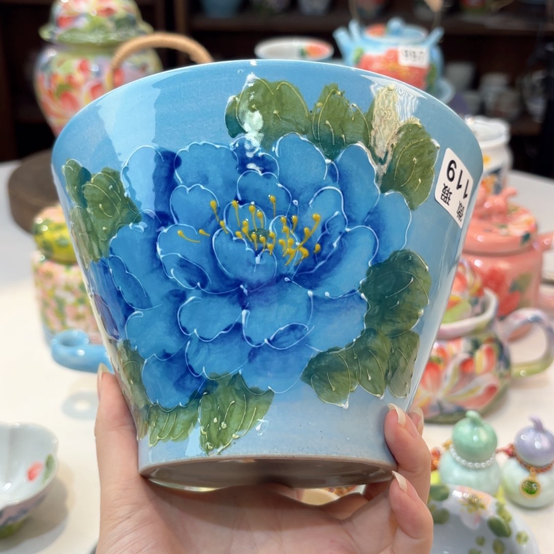 景德镇手绘高温釉下彩陶瓷茶具