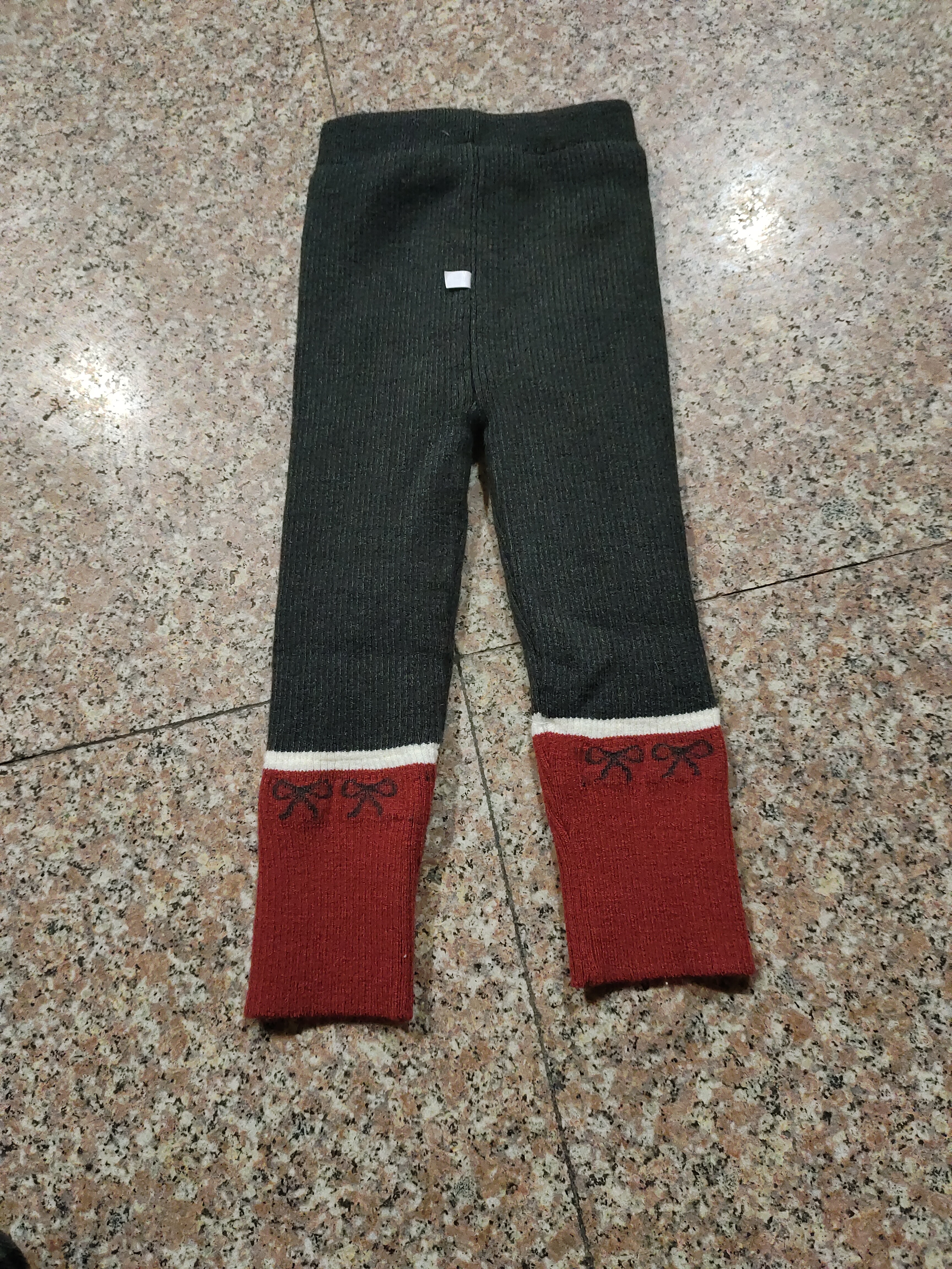 女童蝴蝶打底裤加绒裤