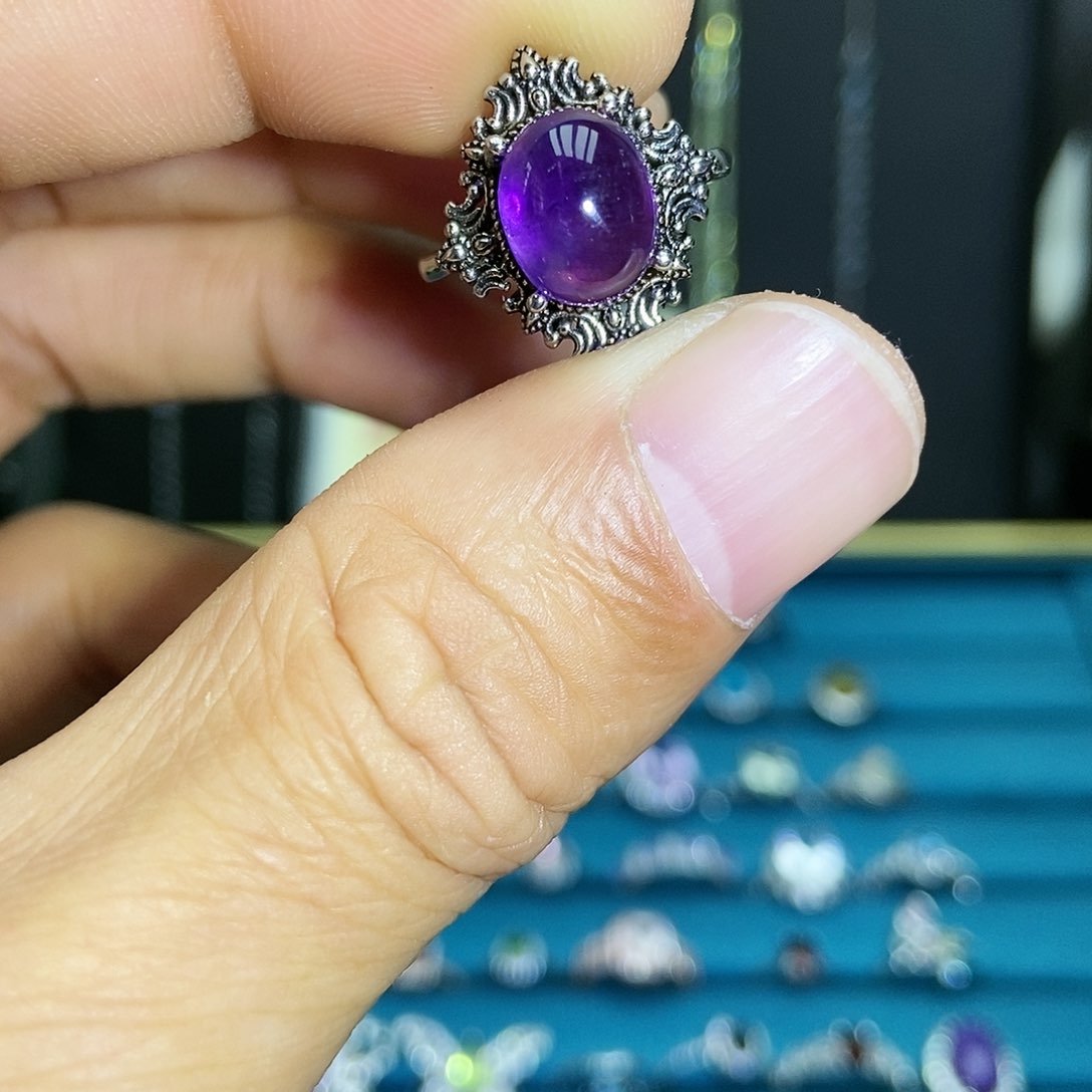 【闪购商品】紫晶珠宝半成品银S925镶嵌