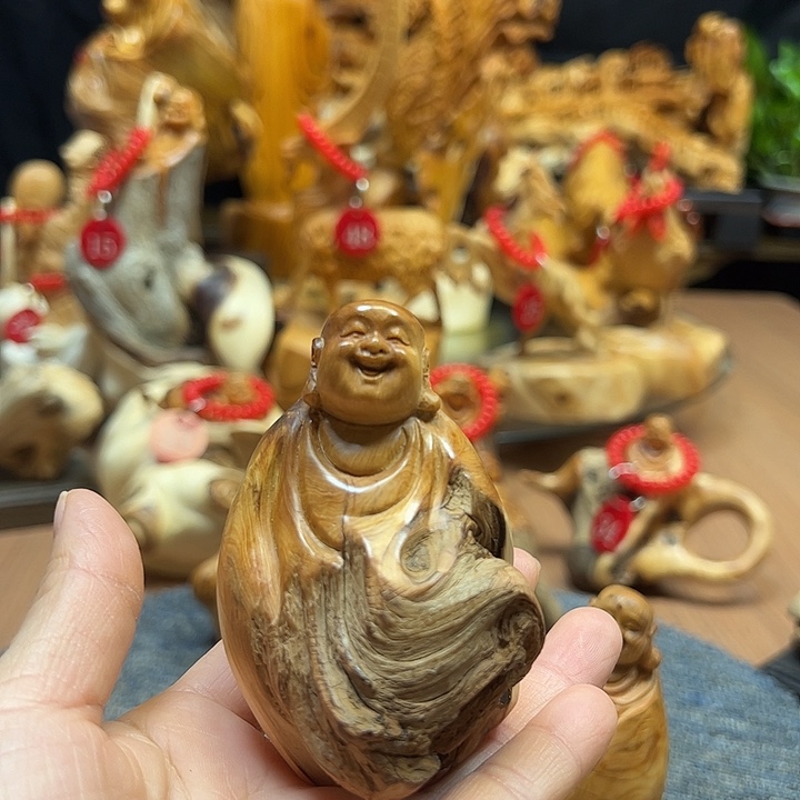 川***店非洲檀香无事牌崖柏纯手工制作