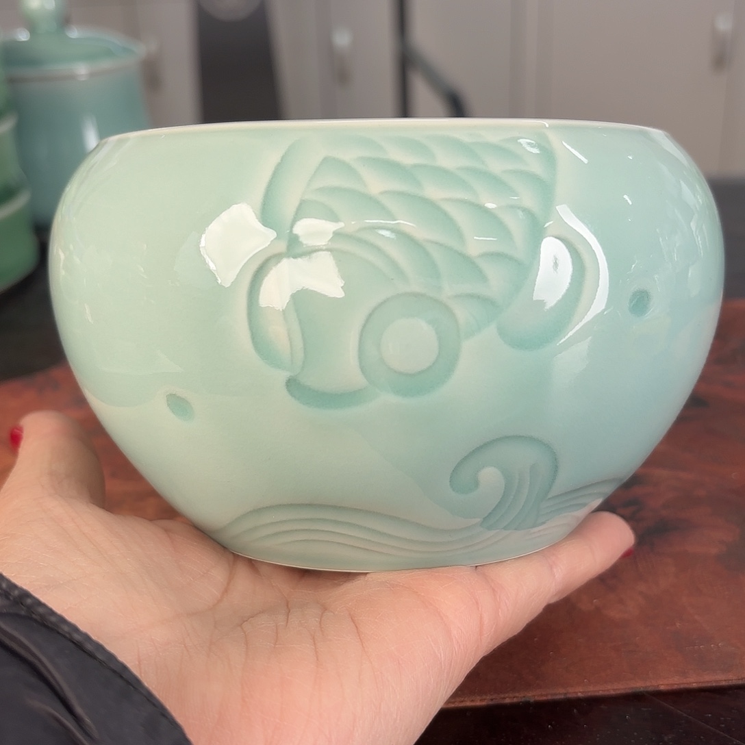 龙泉云间青瓷小米茶器