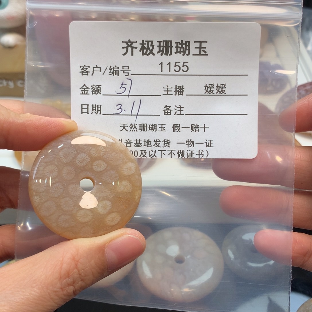 硅化珊瑚（珊瑚玉）颈饰未镶嵌好****?