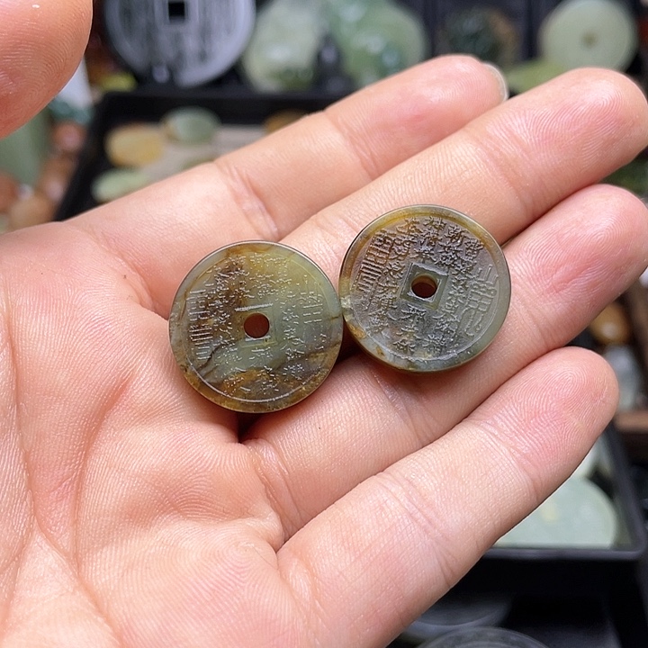 蛇纹石玉挂件未镶嵌用****5