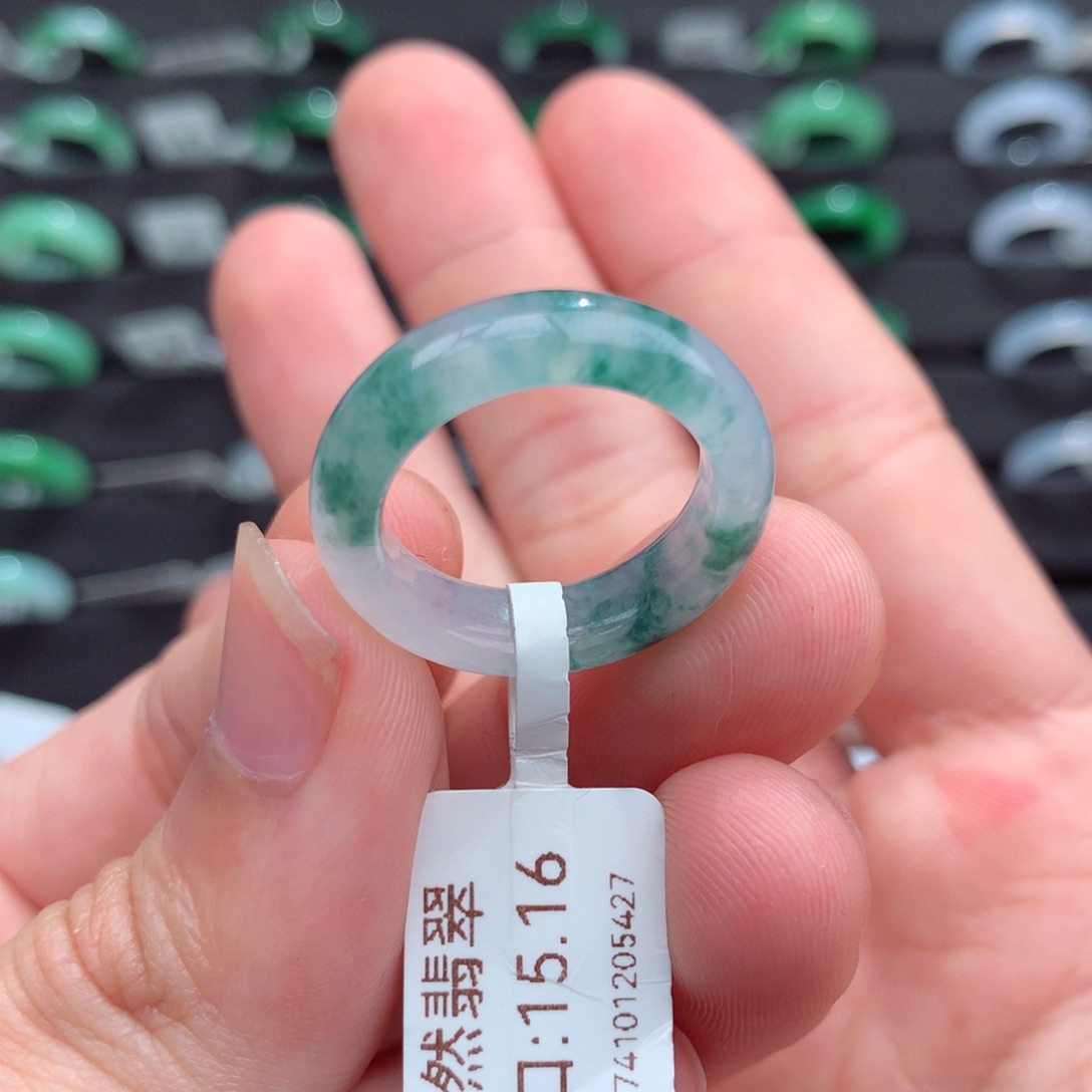 翡翠未镶嵌戒指天然