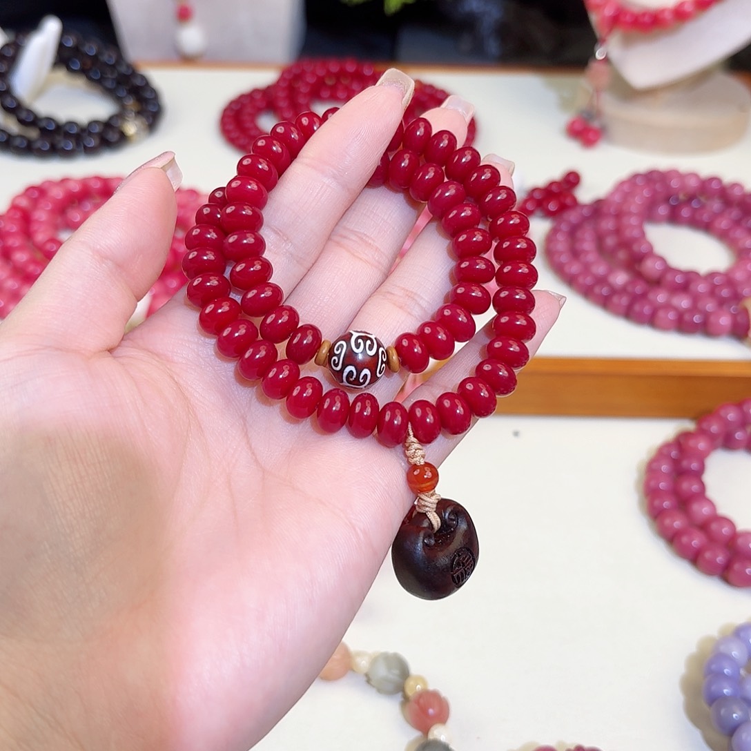 菩提根/象牙果吊坠红54