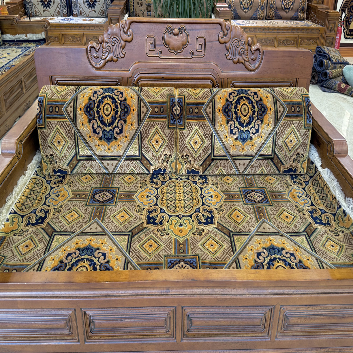 纯羊毛卡垫/藏毯/手工包边包布（拉萨发货）全国包邮