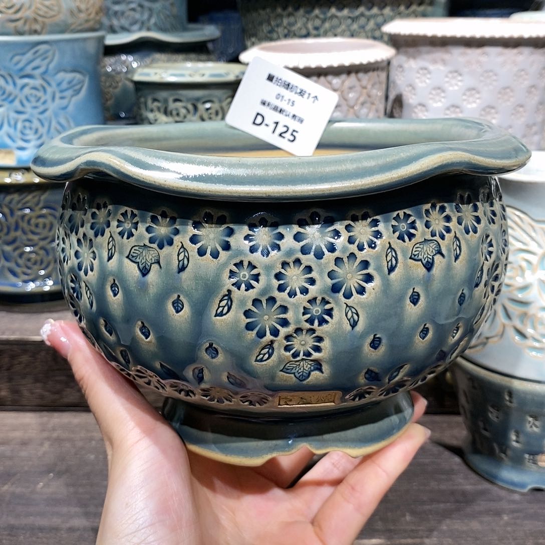 七里烧花盆1-15-125口径13