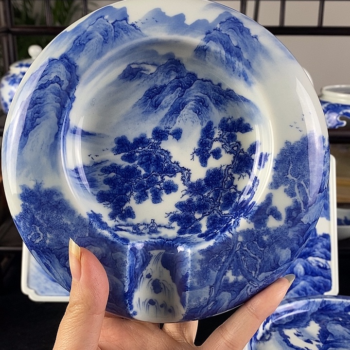 陶景德镇手工雪伽烟灰缸