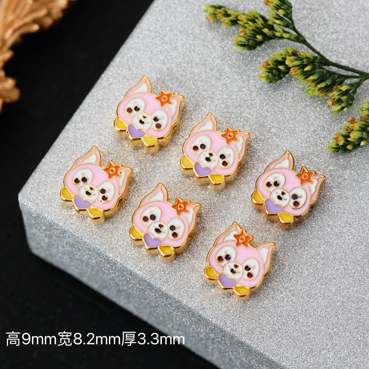 【来福工厂】18k金烧蓝Q萌玲娜贝儿迪士尼可爱隔珠编绳盘缠珠串配饰