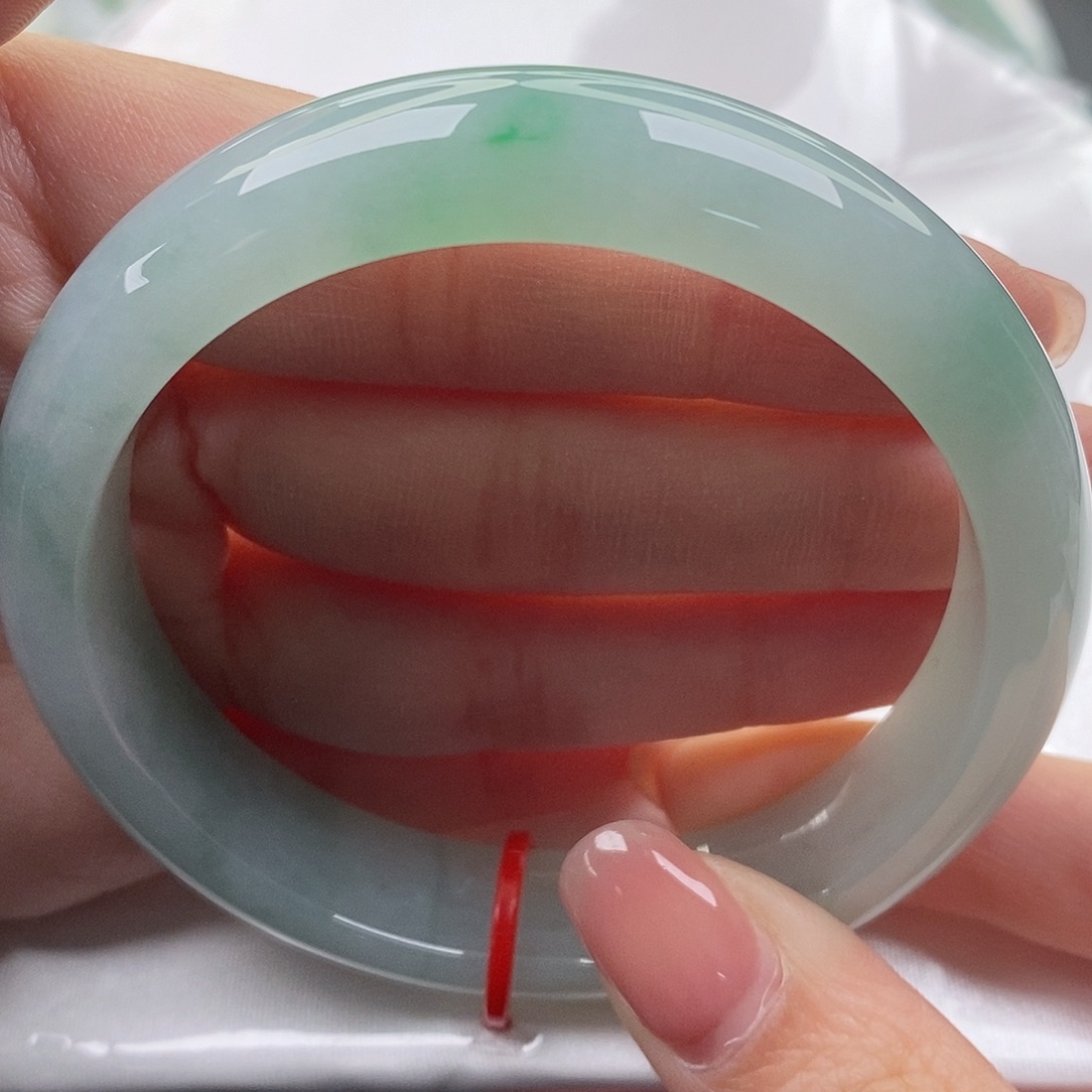 翡翠未镶嵌手镯（圆镯）缅甸天然A货翡翠 58