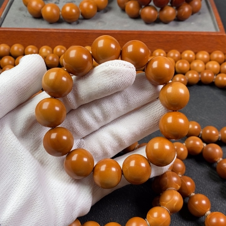 手串橄榄核正圆光珠1.69