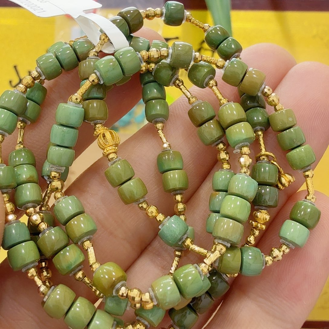 绿松石18K金镶嵌配饰