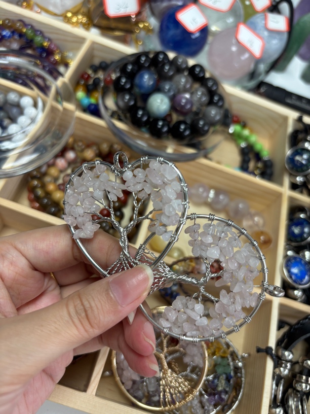 不锈钢手链 创意简约天然水碎石挂饰家用装扮装饰挂件