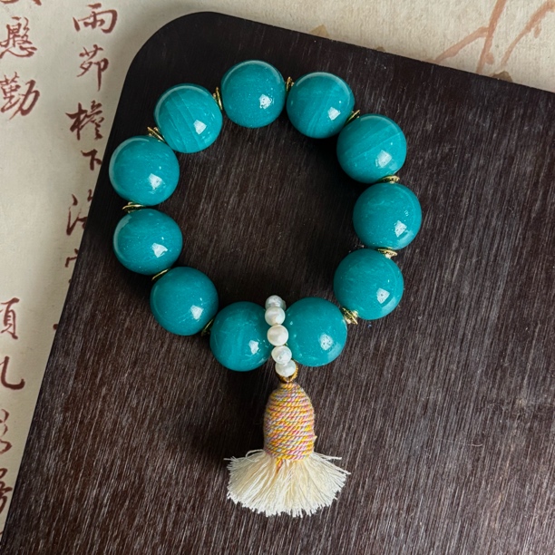 老琉璃百搭绿色手串（5042205）